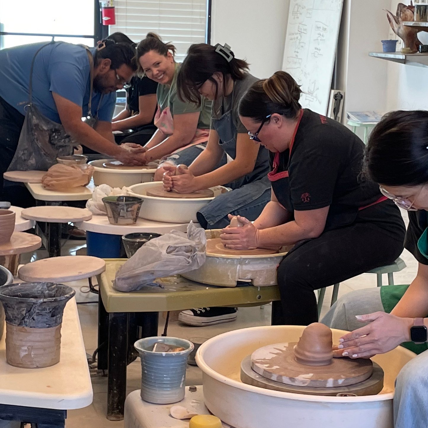 Birthday Pottery Party, Business group, family group, Wheel Throwing or Handbuilding with Anthony Urango