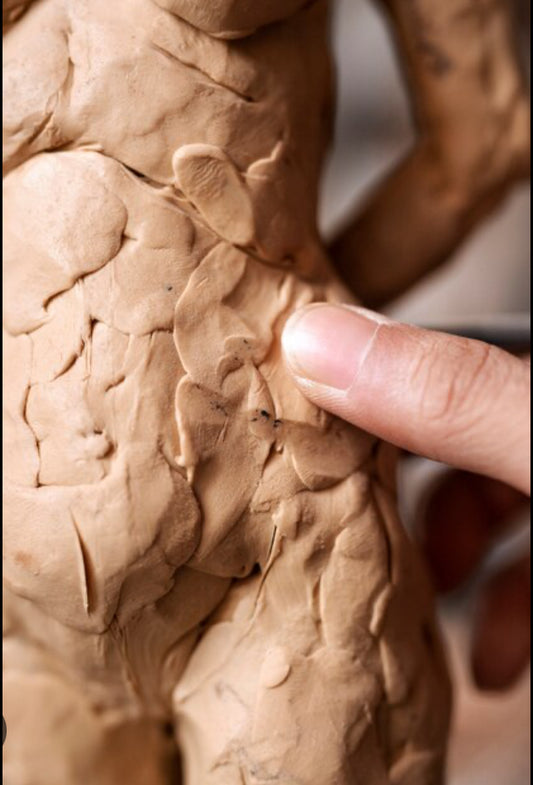 Model from life sculpture class