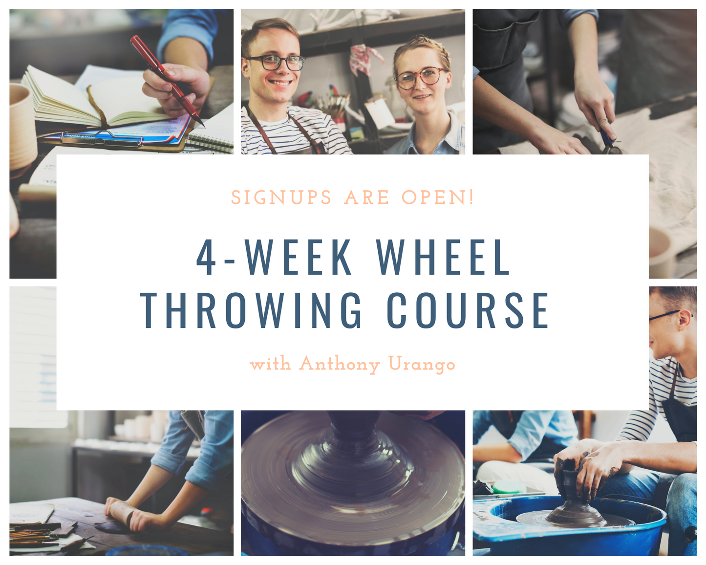 4-Week Wheel Throwing Course Package with Anthony Urango